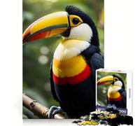 Puzzle Toucan Oiseau Difficile pour Adultes 1000 Pièces Remémoration Amélioration Douce Découpe Claire Cadeau Unique 38x52cm