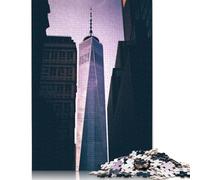 Puzzle Tour de la Liberté, Puzzle rectangulaire en Carton, pour Adultes et Enfants, Cadeaux de Noël, 1 000 pièces (38 x 26 cm)
