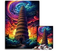 Puzzle Tour de Pise Italie 1000 pièces Puzzles Parfaits pour s'amuser en Famille à Noël Thanksgiving Les Anniversaires et Pâques 1000 pièces (38x26cm)