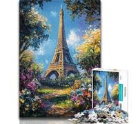 Puzzle Tour Eiffel 1000 pièces pour Adolescents, Jouet éducatif et décompressant, Cadeau du Père Noël Secret 75x50cm