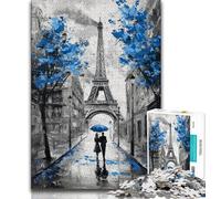 Puzzle Tour Eiffel 1000 pièces pour Adultes et Adolescents, Jouet éducatif et décompressant, Cadeau du Père Noël Secret 38x26cm