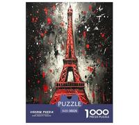 Puzzle Tour Eiffel Classique Décoration Intérieure De Qualité Supérieure Monument Historique 1000 Pièces Divertissement Créatif pour Adultes Et Enfants 38x26cm/1000pcs
