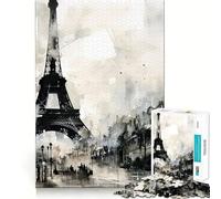 Puzzle Tour Eiffel de Paris pour Adultes, 1000 pièces, Jeu de réflexion, Plaisir Lent, Design à Assembler, Joli Cadeau (38x52cm)