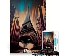 Puzzle Tour Eiffel Paris pour Adultes, 1000 pièces, Jeu de réflexion, Anti-Stress, Design à Assembler, Joli Cadeau (38x52cm)