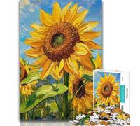 Puzzle Tournesol 1000 pièces pour Adultes et Adolescents, Anti-Stress, défi Difficile, renforce l'amour Entre Couples 50x75cm