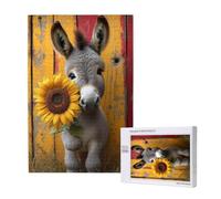 Puzzle Tournesol 2000 Pièces Adultes, Puzzles Classiques Art Âne avec Boîte d'emballage et Photos de Référence, Relaxation/Soulagement du Stress/Jeux Amusants, DIY Creatif Cadeau pour Femme 2T-1511
