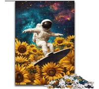 Puzzle Tournesol Astronaute 1000 pièces pour Adultes et Adolescents, Jeu Stimulant et interactif en Famille (50x75cm)