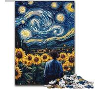 Puzzle Tournesol Ciel Nocturne pour Adultes et Adolescents, Convient aux 14 Ans et Plus Amusement en Famille pour Toute la Famille (26x38cm)