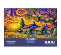 Puzzle Tournesol Composé De 1000 Pièces pour Adultes,Cottage Pastoral Un Jeu De Dexérité Très Difficile Puzzle Éducatif Aux Défis 70x50cm/1000pcs