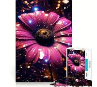 Puzzle Tournesol Néon Lueur Cosmique pour Adultes, 1000 Pièces, Jeu de Logique Agréable à Assembler, Découpe Précise, Cadeau Souvenir 38x52cm