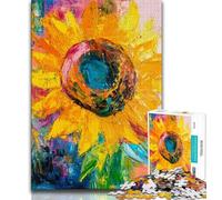 Puzzle Tournesol pour Adultes, 1 000 pièces, Jeu éducatif, défi, décoration d'intérieur Unique et Cadeaux (38x26cm)