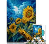 Puzzle Tournesol pour Adultes 1000 pièces, Jeu Stimulant et Jeu Familial idéal comme Cadeau pour Toute la Famille 38x26cm