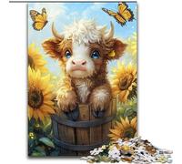 Puzzle Tournesol Yak 1000 pièces pour Adultes, Jeu Stimulant, idéal comme Cadeau pour Toute la Famille (26x38cm)