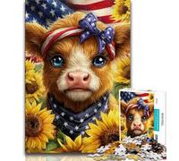 Puzzle Tournesol Yak Baby 1000 pièces pour Adolescents, Cadeaux, Aide Le Cerveau à exercer, Jouets addictifs pour cultiver la Patience, adapté aux Couples (38x26cm)