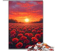 Puzzle Tournesols au Coucher du Soleil 1000 pièces pour Adultes, à partir de 14 Ans, Jeu de Noël Anti-Stress, Cadeau pour Femmes (50x75cm)