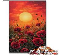 Puzzle Tournesols au Coucher du Soleil pour Adolescents 1000 pièces, Jeux éducatifs, décoration d'intérieur, à Offrir en Cadeau pour Toute la Famille 50x75cm