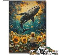 Puzzle Tournesols et Baleines 2000 pièces pour Adultes, Cadeaux pour 14 Ans et Plus Entraînez Votre Cerveau et Vos Mains Cadeaux de Noël (70x100cm)