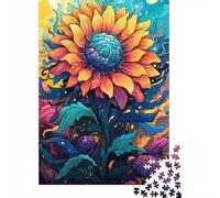 Puzzle Tournesols Fantastiques Colorés Images Personnalisables Puzzle en Carton 100% Recyclé pour Enfants et Adultes Cadeau Unique 1000 pièces (75x50cm)