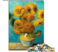 Puzzle Tournesols Van Gogh pour Adolescents, 1000 pièces, Jeux de détente pour renforcer l'amour Entre Couples à partir de 14 Ans (26x38cm)