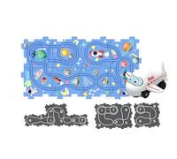 Puzzle Track Toys - Ensemble De Voitures Éducatifs, Pistes De Course À sous, Jeu De Jeu Créatif pour Les D'âge Préscolaire Âgés De 3 Ans Et Plus | Kit De Piste De Voiture avec Plumes pour APPR