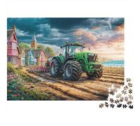 Puzzle Tracteur 1000 Pièces Papier cartonné | Scène d'agriculture Difficile/Éducatif Enfants Développement cognitif Entraînement cérébral 70x50cm