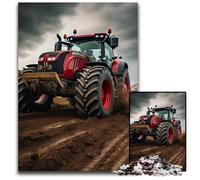 Puzzle Tracteur Coloré 1000 Pièces pour Adultes Puzzles pour Adultes pour Les Vacances, Les Anniversaires et Les Soirées de Jeux en Famille 50x75cm/19,68x29,52 Pouces