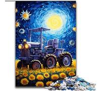 Puzzle Tracteur du Ciel Nocturne pour Adolescents, Jouet Éducatif Intellectuel Décompressant pour Anniversaire, Noël (50x75cm)