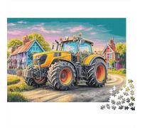 Puzzle Tracteur Rural 1000 Pièces Adultes, Illustration de Campagne Dynamique, Jeu Dextérité Difficile D'intelligence, Décoration Moderne 38x26cm