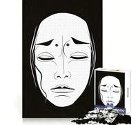 Puzzle Traditionnel Japonais de 1000 pièces représentant des Masques, idéal pour Adultes Stimule la mémoire, favorise la créativité et Offre Un Cadeau d'anniversaire 38x26cm