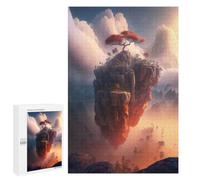 Puzzle Traditionnel pour Adultes, 1000 PCS, Motif The Floating Castle, comme Loisir Polyvalent pour Les Amateurs De Puzzles