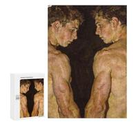 Puzzle Traditionnel pour Adultes, 300 PCS, Motif Two Muscular Men Facing Each Other, comme Pause Créative pour Les Amateurs Patients, À La Maison
