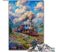 Puzzle Train en Mouvement pour Adultes, 1000 pièces, à partir de 14 Ans, décoration Murale, Cadeau d'anniversaire ou Cadeau Unique (26x38cm)