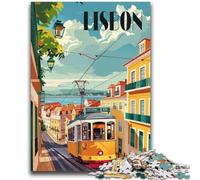 Puzzle Tramway de Lisbonne pour Adultes et Adolescents, Puzzle Anti-Stress, séjour, Tuer Le Temps, améliorer l'amour Entre Couples, 1000 pièces (50x75cm)