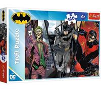 Trefl - Batman, Prêt à Agir - Puzzle 160 Pièces - Puzzle coloré avec Les Héros de Films Animé DC, Divertissement Créatif, pour Les Enfants à partir de 6 Ans