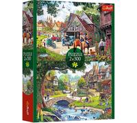 Trefl - Puzzle 2en1 : Vie Idyllique - 2 x 500 pièces - Lot de Deux Puzzles, DIY, Divertissement créatif, pour Adultes et Enfants à partir de 10 Ans