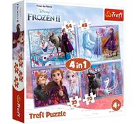 Puzzle Trefl 4 en 1 - La Reine des Neiges - Rose - Pour Enfant de 3 ans et plus - Intérieur