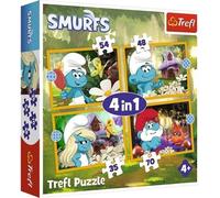 Puzzle TREFL 4 en 1 - La vie au village des Schtroumpfs 34664