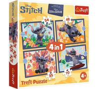 Puzzle TREFL 4 en 1 Lilo et Stitch, vacances à Hawaï 34666