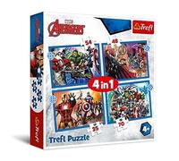 Puzzle - TREFL - AVENGERS - 4 pièces - Licence Marvel - Pour enfants à partir de 8 ans