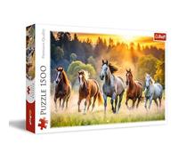 Puzzle - TREFL - Chevaux Sauvages - 1500 pièces - 85 x 58 cm - Matériaux écologiques