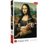 Puzzle - TREFL - Mona Lisa et Minou Ronronnant - 500 pièces - Tableaux & peintures - Dès 12 ans