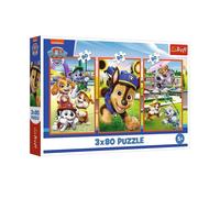 Puzzle - TREFL - Pat' Patrouille - Lot 3 x 80 pièces - Dès 5 ans - Dessins animés