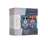 Puzzle Trefl - Wood Craft Disney - Mickey & Minnie - 500 Pièces en Bois