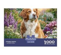 Puzzle Très Difficile 1000 Pièces Chien Mignon - Épagneul Cavalier King Charles, Décompression et Cadeau Adulte 52x38cm