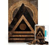 Puzzle Triangles Mystiques pour Adolescents 1000 Pièces Jeu de Logique Solide Amusant à Partager Bords Transparents Joli Cadeau (38x52cm)
