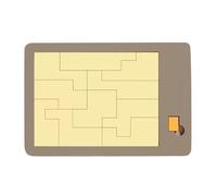 Puzzle triangulaire en bois avec triangle disparu, carré irrégulier, jeu de réflexion triangulaire pour jeu de patience complexe pour promouvoir la pensée logique (A, taille unique)
