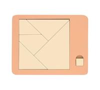 Puzzle triangulaire en bois avec triangle disparu, carré irrégulier, jeu de réflexion triangulaire pour jeu de patience complexe pour promouvoir la pensée logique (C, taille unique)
