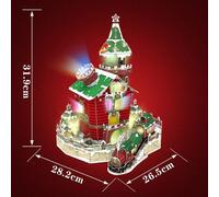 Puzzle Tridimensionnel 3d Avec Lumières Led, Perle Noire De Victoire Royale, Maison De Noël, Jouet D'Assemblage, Cadeau Pour Enfants