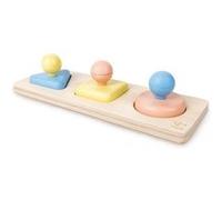Puzzle trieur de formes Montessori en riz Bleu G