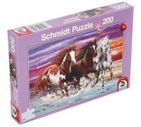 Schmidt-Spiele Puzzle Wildes 56356 Trio de chevaux sauvages 200 pièces multicolore pour enfant